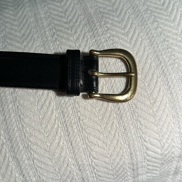 Men’s Coach 3872 Leather Black Stitch Belt - Authentic - size 38 - Picture 5 of 6